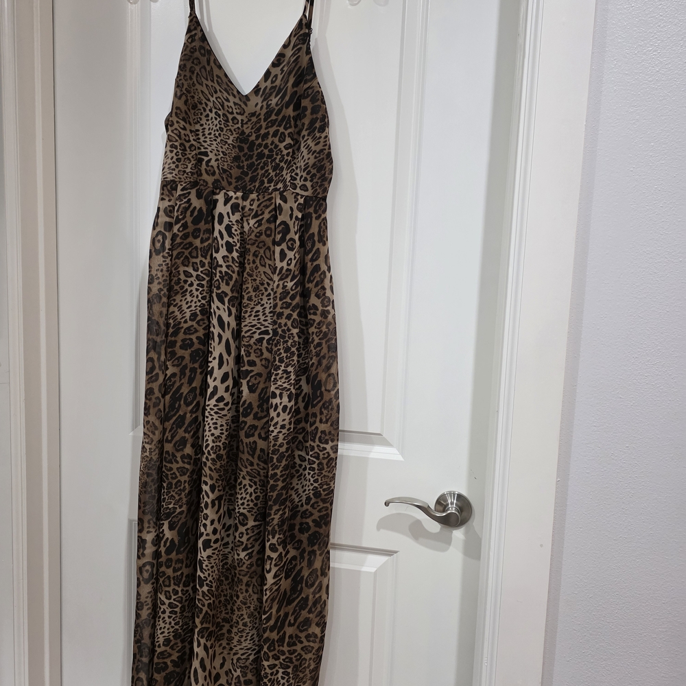 Leopard Print Lined Dress